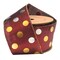 LaRibbons 2 1/2" Holiday Wired Ribbon | Rust Lame w/ Metallic Dot | 10 Yard Roll